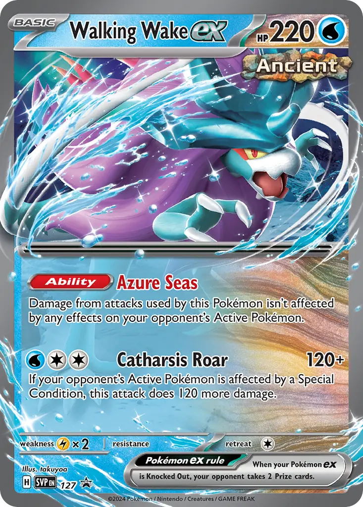 WALKING WAKE EX #127 POKEMON PROMO