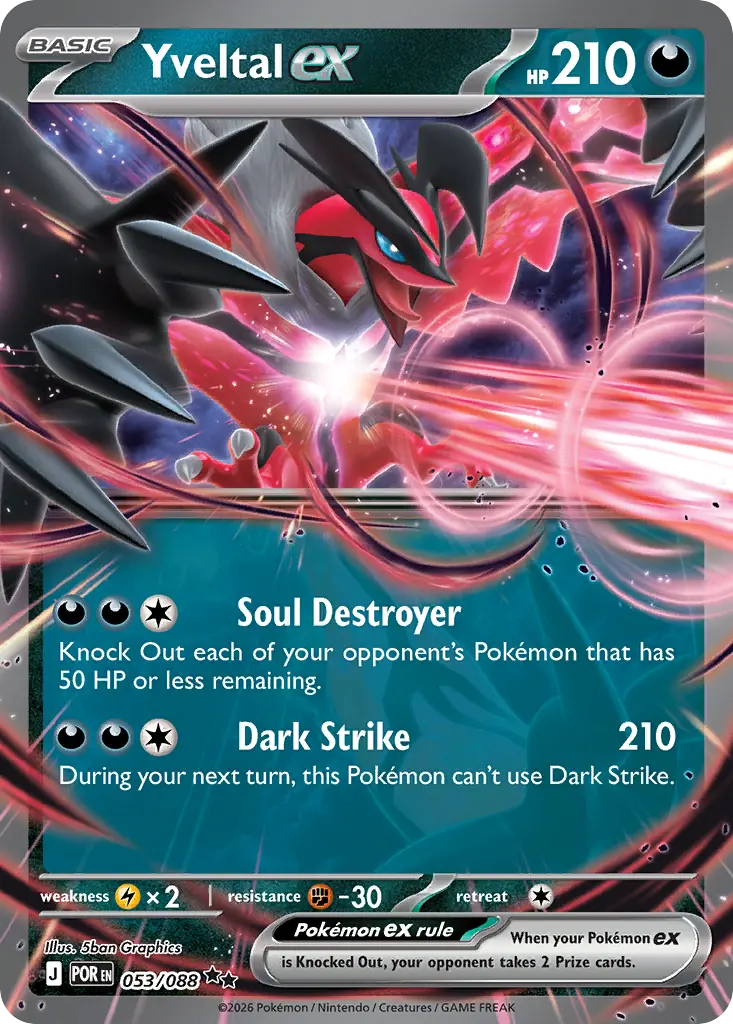 Pokémon TCG YVELTAL EX #53